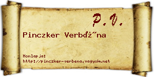 Pinczker Verbéna névjegykártya