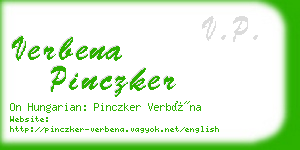 verbena pinczker business card